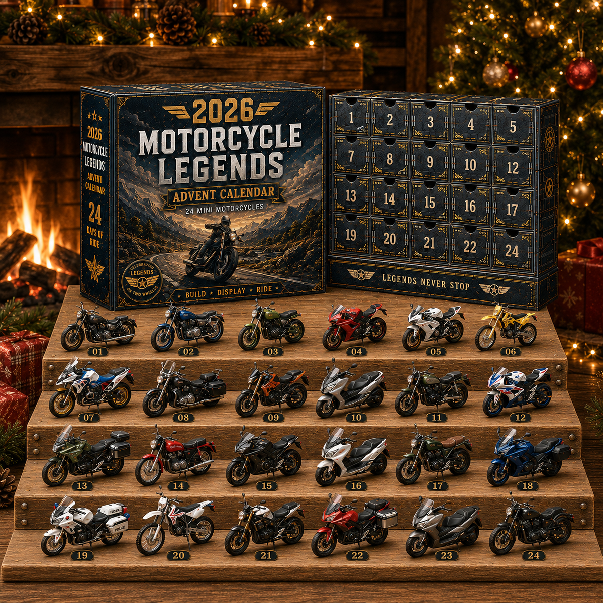 đď¸ 2026 Motorcycle Legends Advent Calendar â 24 Iconic Mini Bikes
