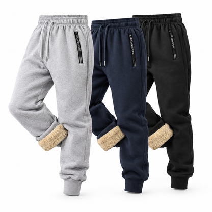 Polar Fleece Thermal Joggers — 3-Pack Bundle
