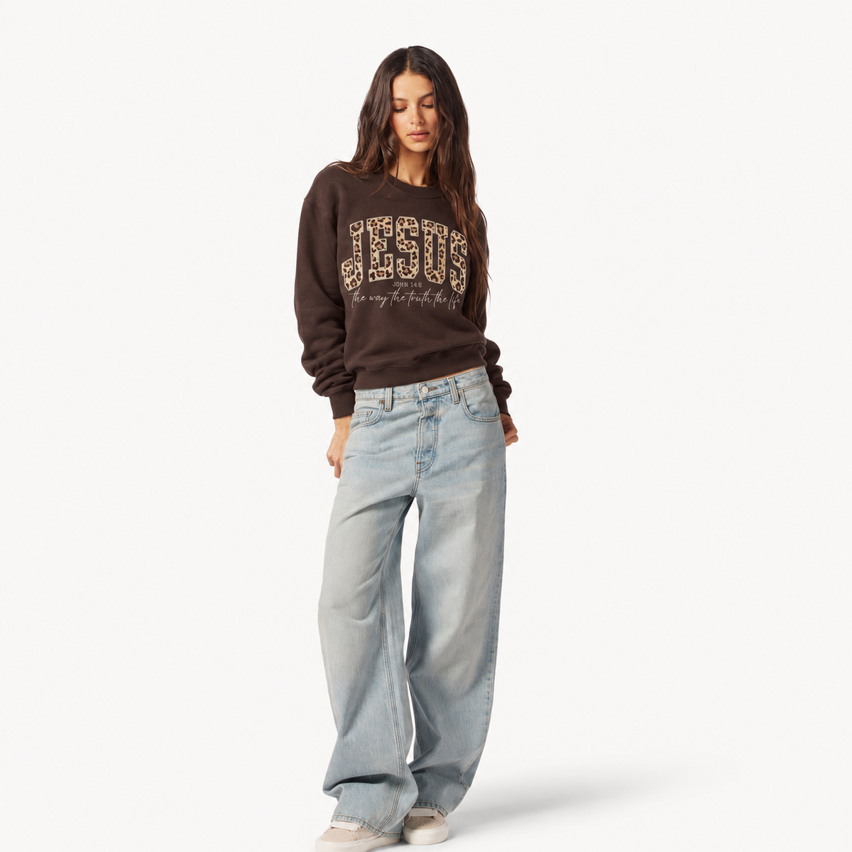 Jesus Leopard Print Sweatshirt