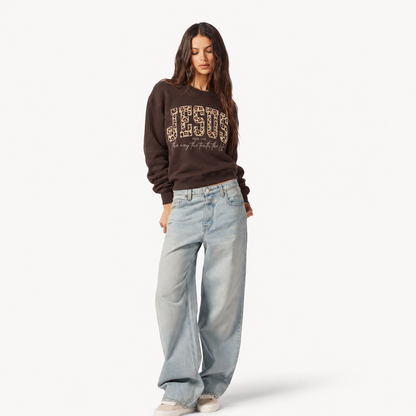 Jesus Leopard Print Sweatshirt