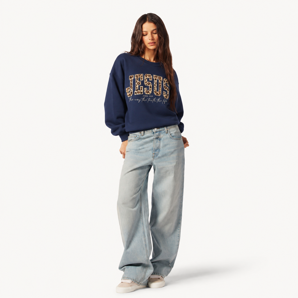 Jesus Leopard Print Sweatshirt