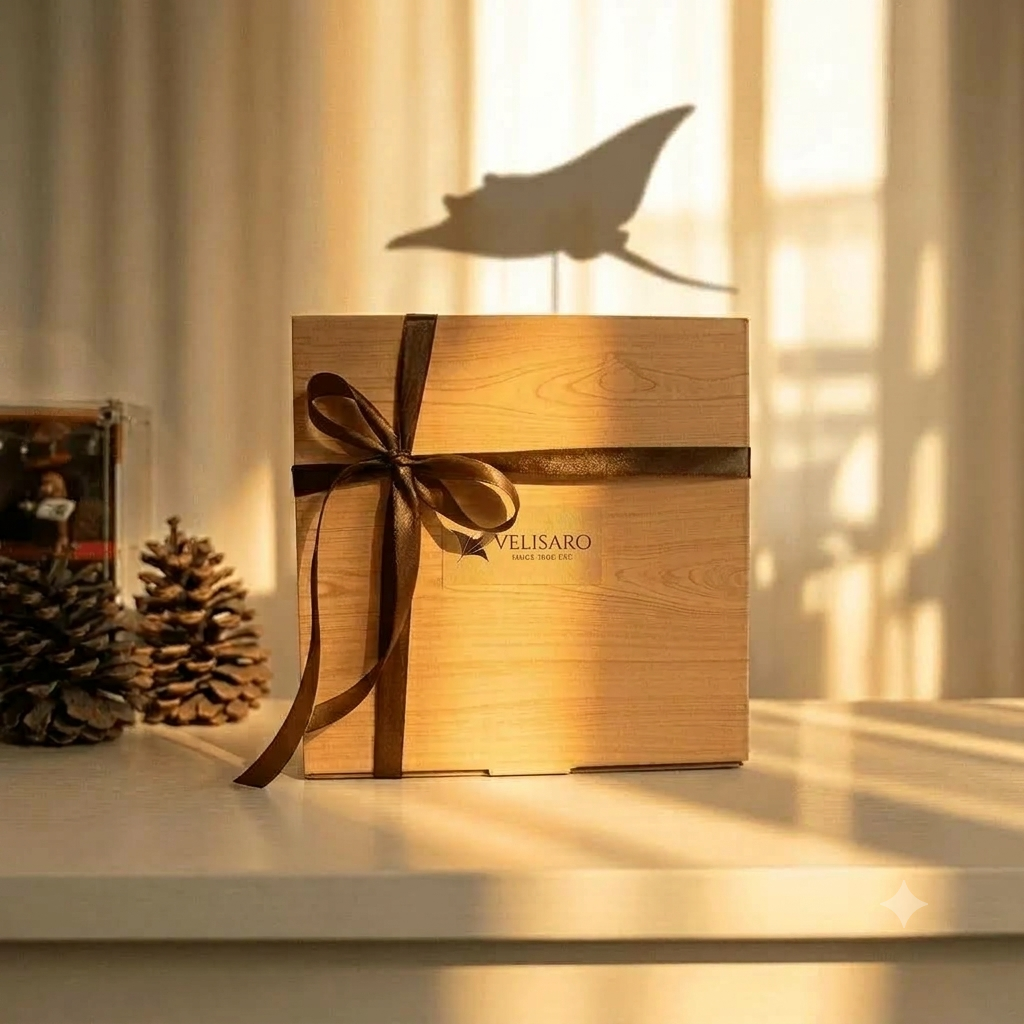 Velisaro™ Wooden Manta Ray — Wings That Actually Move