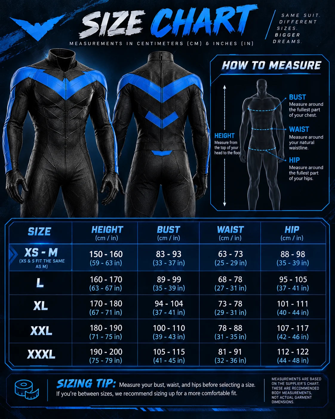 Sizing Chart
