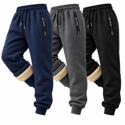 Polar Fleece Thermal Joggers — 3-Pack Bundle