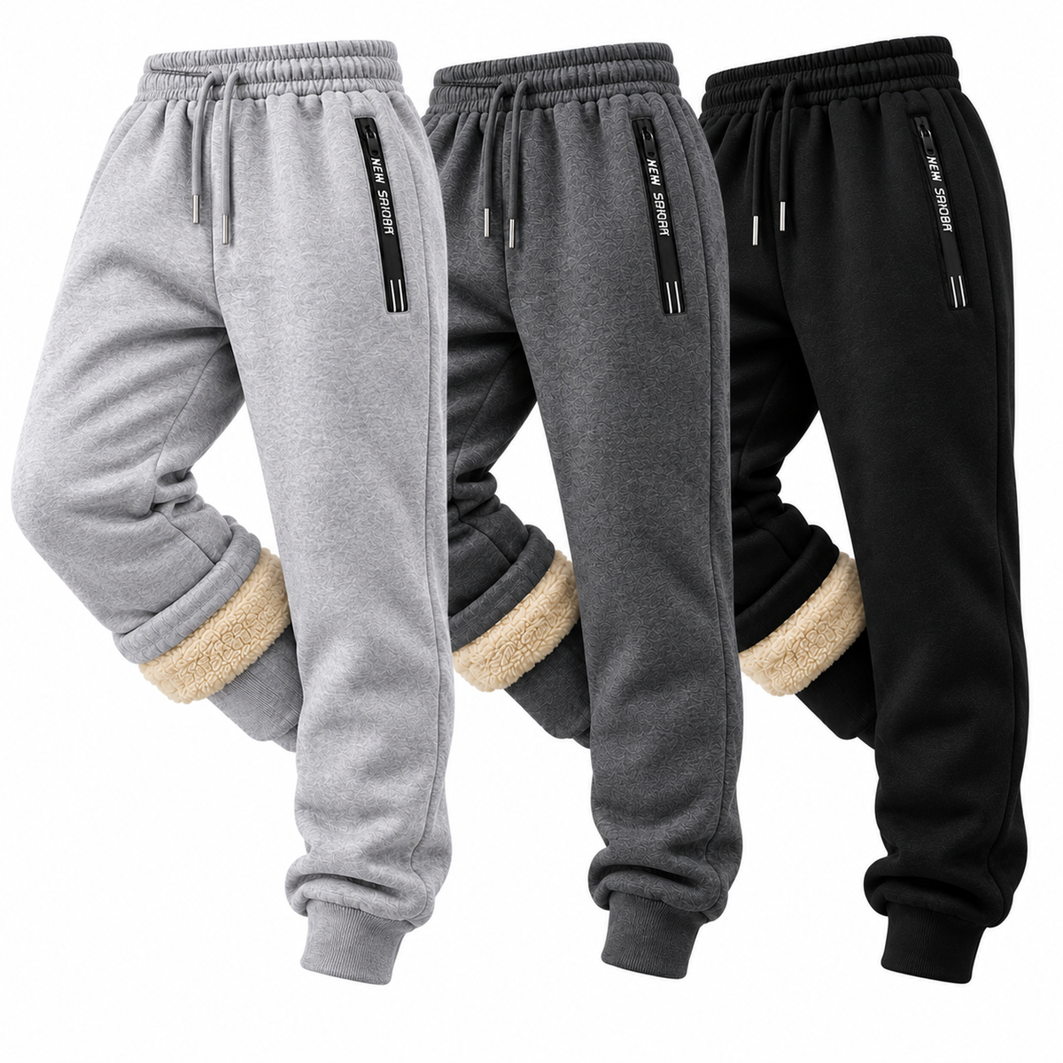 Polar Fleece Thermal Joggers — 3-Pack Bundle