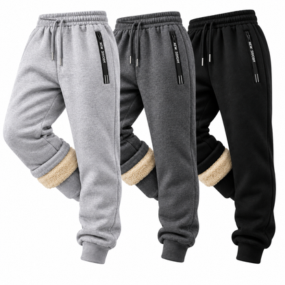 Polar Fleece Thermal Joggers — 3-Pack Bundle