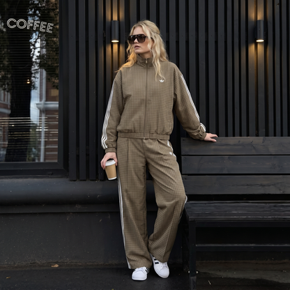 Checks Track Top Set — Jacket & Pants