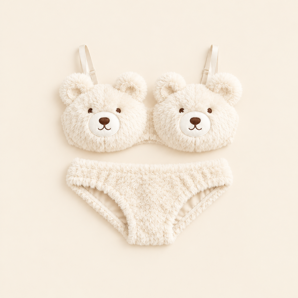 Cuddle Set – Fuzzy Plush Bra & Panty Set