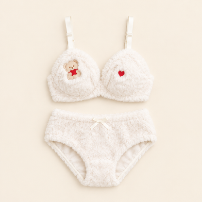 Cuddle Set – Fuzzy Plush Bra & Panty Set