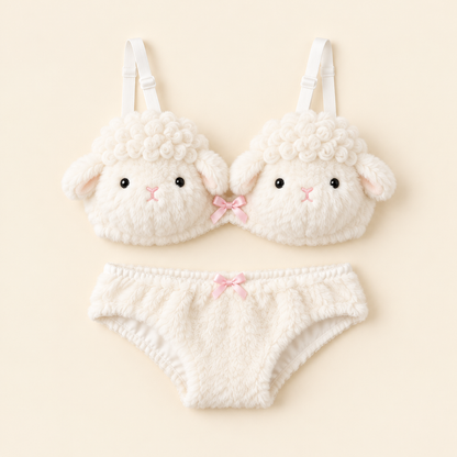 Cuddle Set – Fuzzy Plush Bra & Panty Set